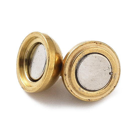 Ατσάλινο μαγνητικό χρυσό ούμπωμα 13mm