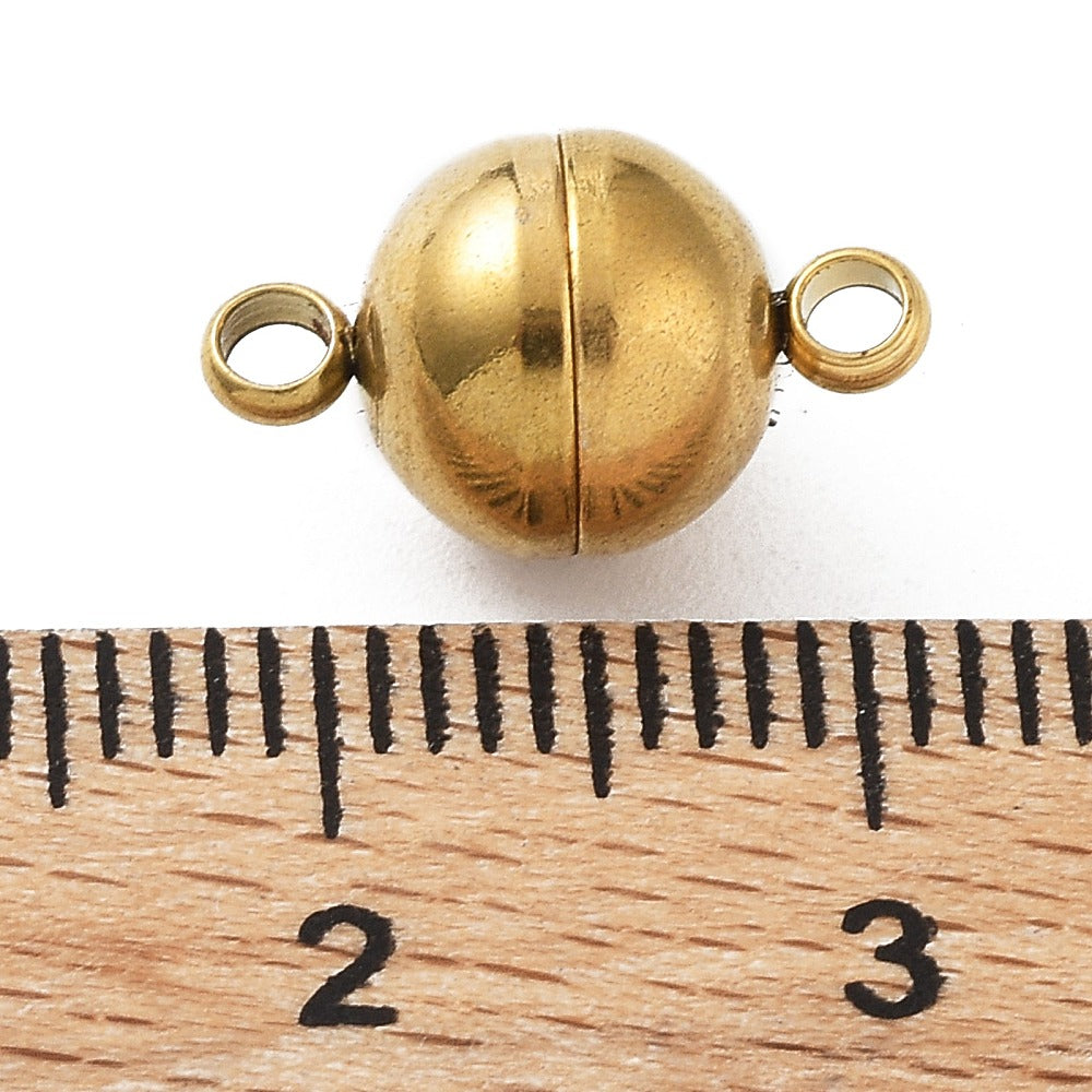 Ατσάλινο μαγνητικό χρυσό ούμπωμα 13mm
