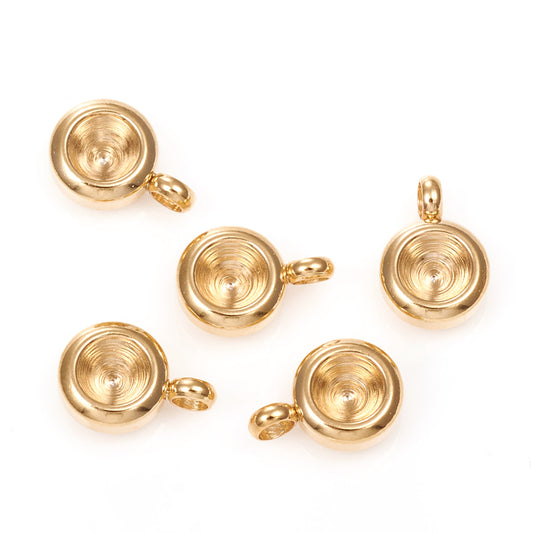 Ατσάλινη χρυσή βάση στρογγυλό 4mm