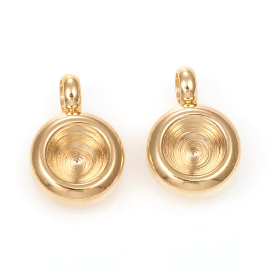 Ατσάλινη χρυσή βάση στρογγυλό 4mm