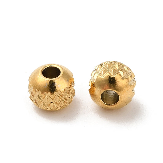 Ατσάλινη Χάντρα χρυσό 4mm