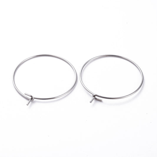 Κρίκοι ανοιγόμενοι ασημί 25mm