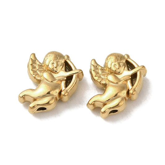 Ατσάλινη χάντρα αγγελάκι 13mm