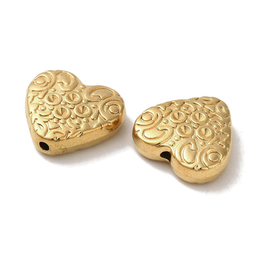 Ατσάλινη χάντρα καρδιά 13mm