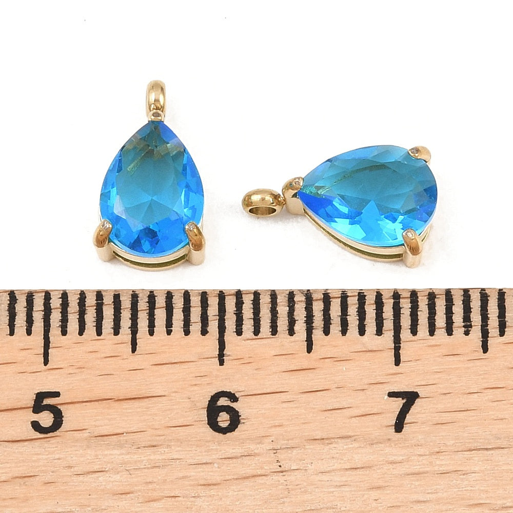 Ατσάλινο Στοιχείο σταγόνα με μπλε κρύσταλλο