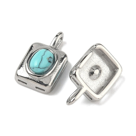 Ατσάλινο Στοιχείο με ημιπολύτιμη τυρκουάζ