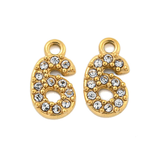 Ατσάλινο Στοιχείο αριθμός 6 με ζιργκόν 9mm