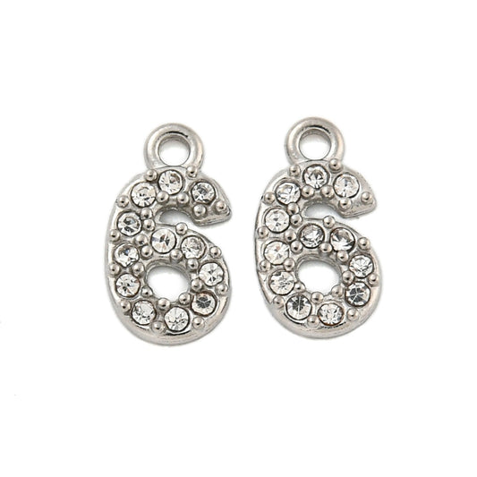 Ατσάλινο Στοιχείο αριθμός 6 με ζιργκόν 9mm