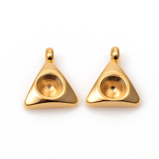 Ατσάλινη χρυσή βάση τρίγωνο 4mm