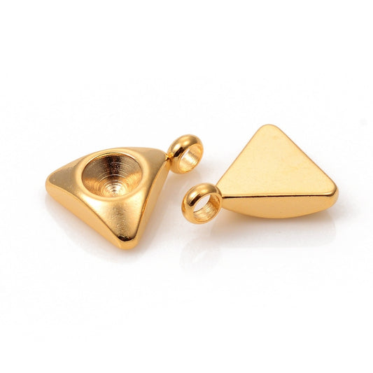 Ατσάλινη χρυσή βάση τρίγωνο 4mm