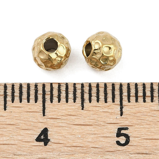 Ατσάλινη Χάντρα χρυσό 5mm