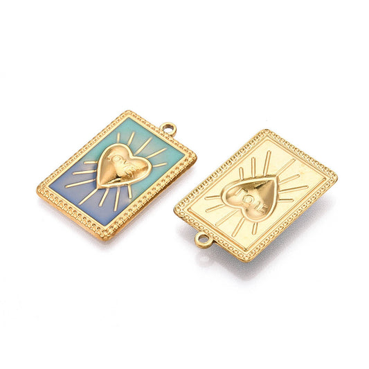 Ατσάλινο Στοιχείο ορθογώνιο με καρδιά