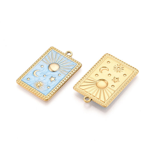 Ατσάλινο Στοιχείο φεγγάρι με ήλιο 28mm