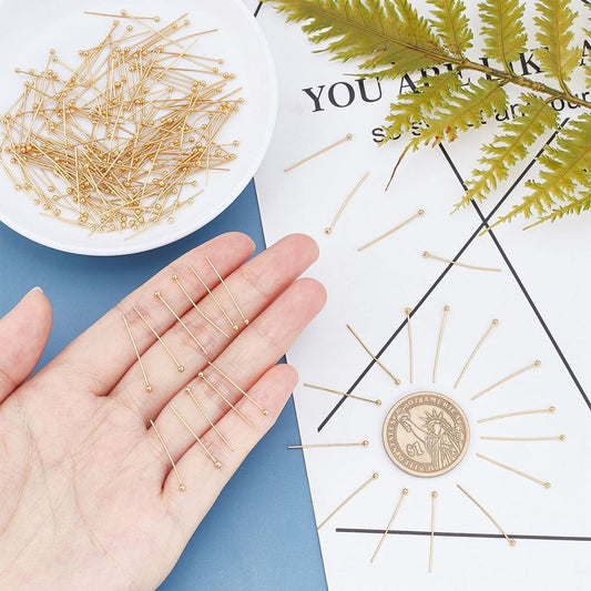 Ατσάλινο Καρφάκι με μπίλια Χρυσό 25mm