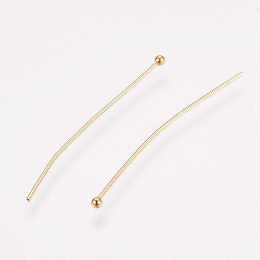 Ατσάλινο Καρφάκι με μπίλια Χρυσό 40mm