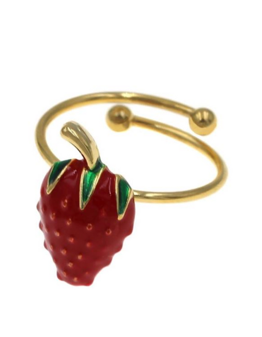 Ατσάλινο δαχτυλίδι φράουλα