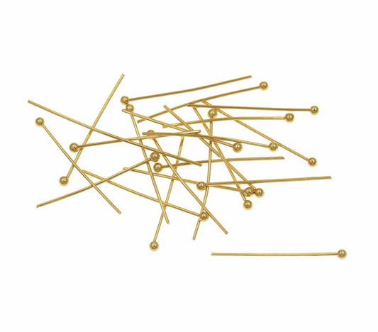 Ατσάλινο Καρφάκι χρυσό με μπίλια 25mm