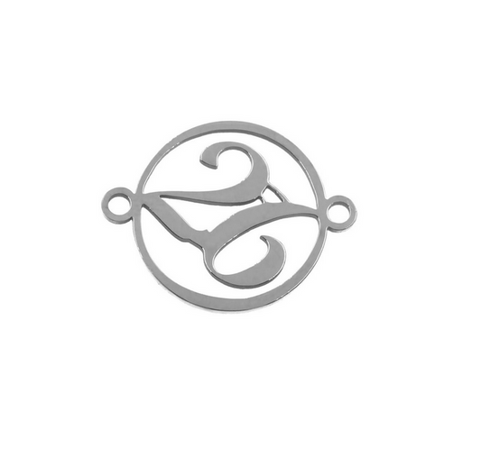 Ατσάλινο 2026 ασημί συνδετικό 19mm