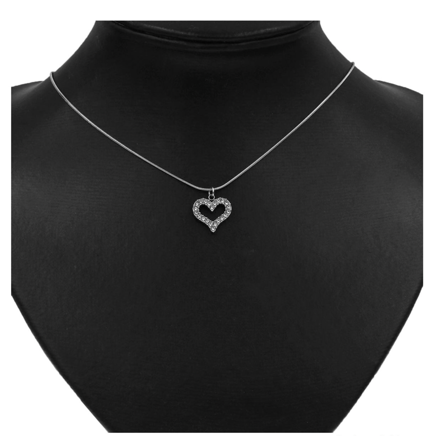 Ατσάλινο κολιέ με περίγραμμα καρδιά