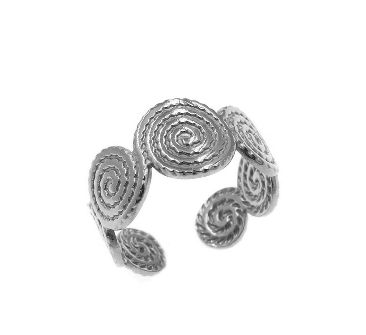 Δαχτυλίδι Ατσάλινο με σπείρες