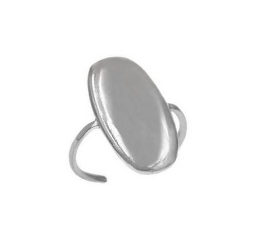 Ατσάλινο δαχτυλίδι ασημί