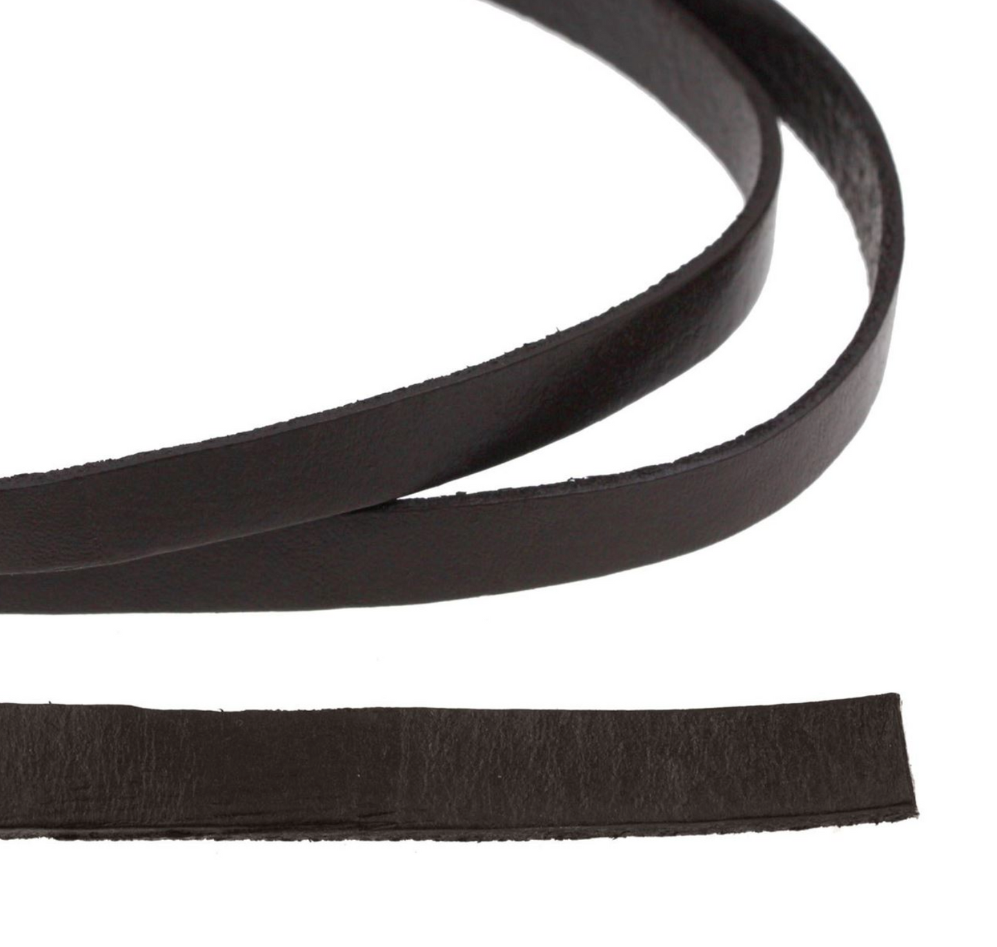 Δερμάτινο καφέ κορδόνι πλακέ 10mm