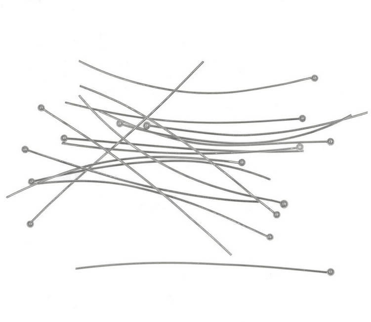 Καρφάκι με μπίλια ασημί 60mm