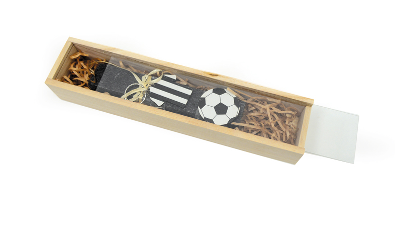 Ξύλινο κουτί λαμπάδας με πλέξιγκλας καπάκι 32cm x 7cm