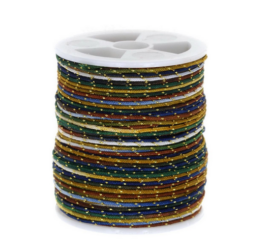 Συνθετικό jade πολύχρωμο κορδονάκι 0.8mm