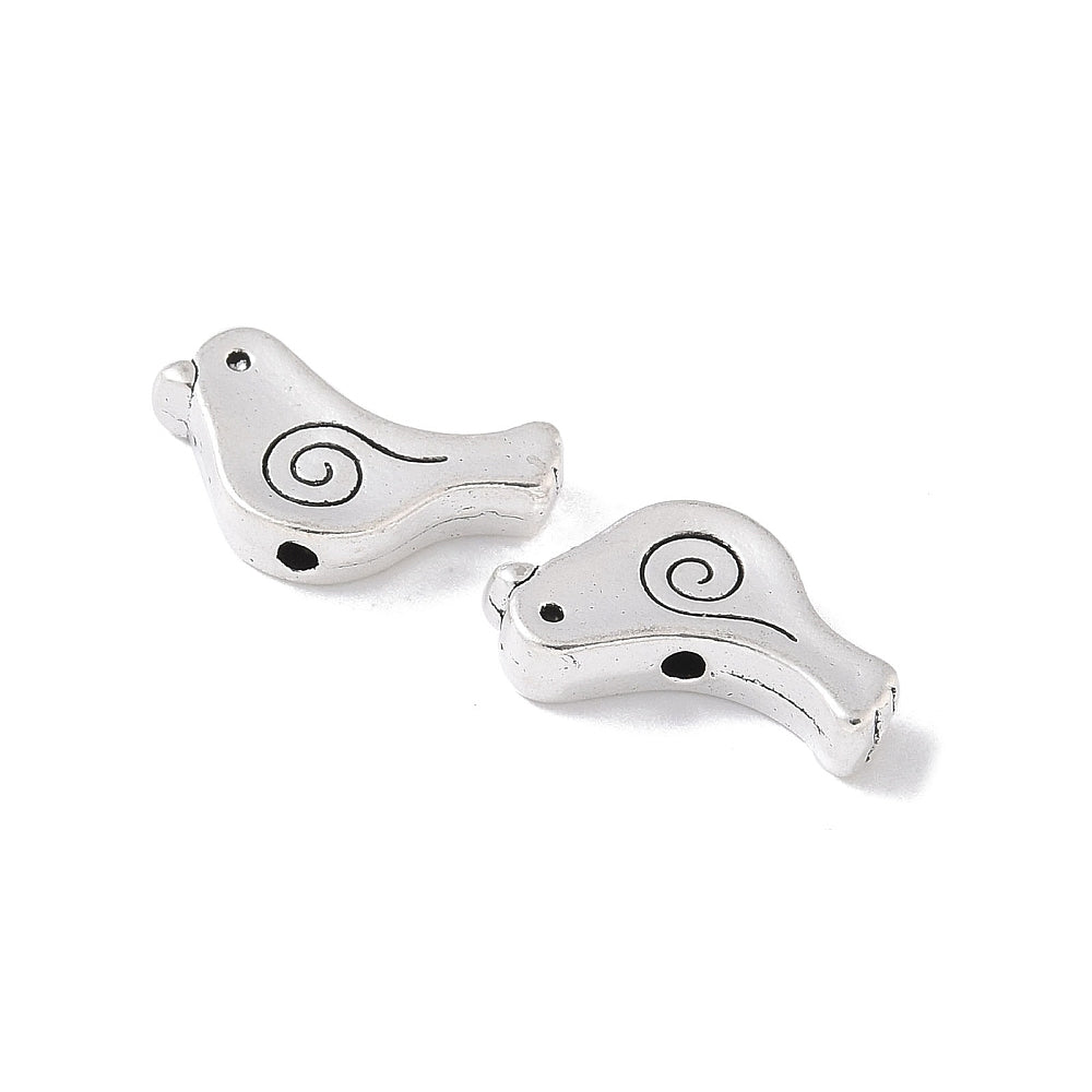 Μεταλλική χάντρα πουλί 15mm