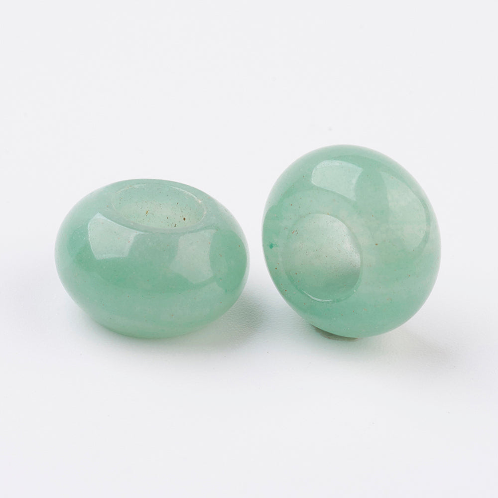 Χάντρα αβεντουρίνη με μεγάλη τρύπα