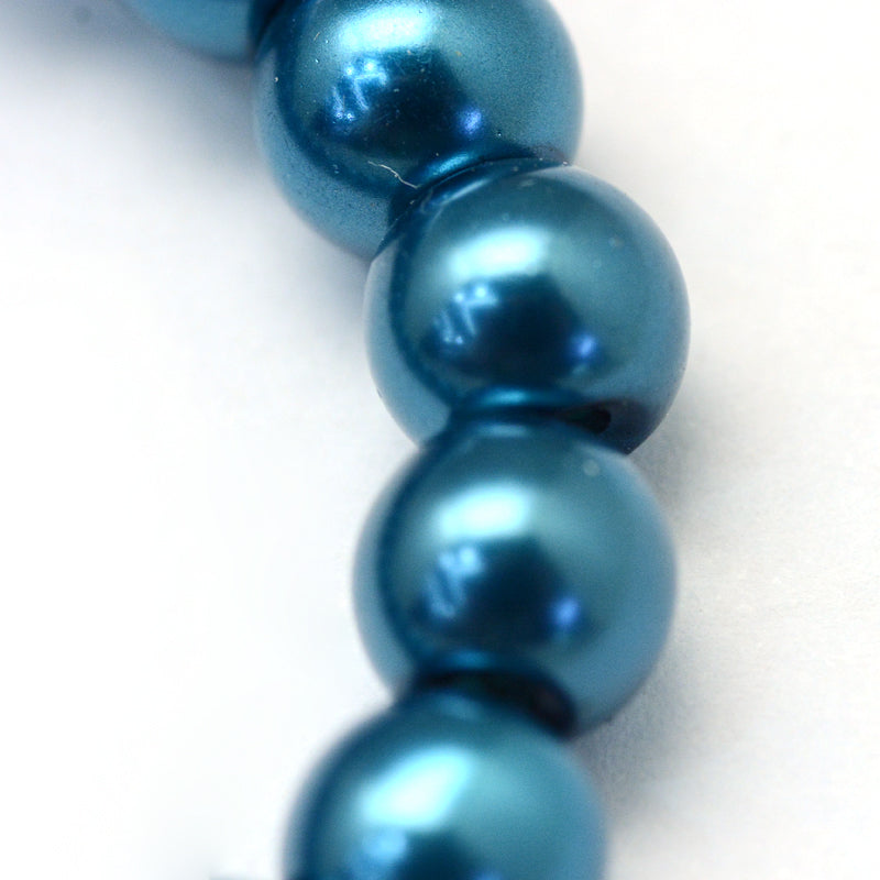 Πέρλα Γυάλινη πετρόλ 6mm -PRLG609