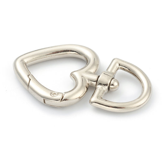 Κρίκος μπρελόκ καρδιά ασημί 46mm