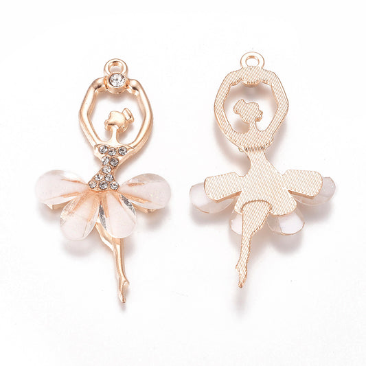 Κρεμαστό στοιχείο μπαλαρίνα ανοιχτό ροζ 60mm