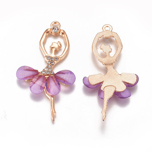 Κρεμαστό στοιχείο μπαλαρίνα έντονο ροζ 60mm