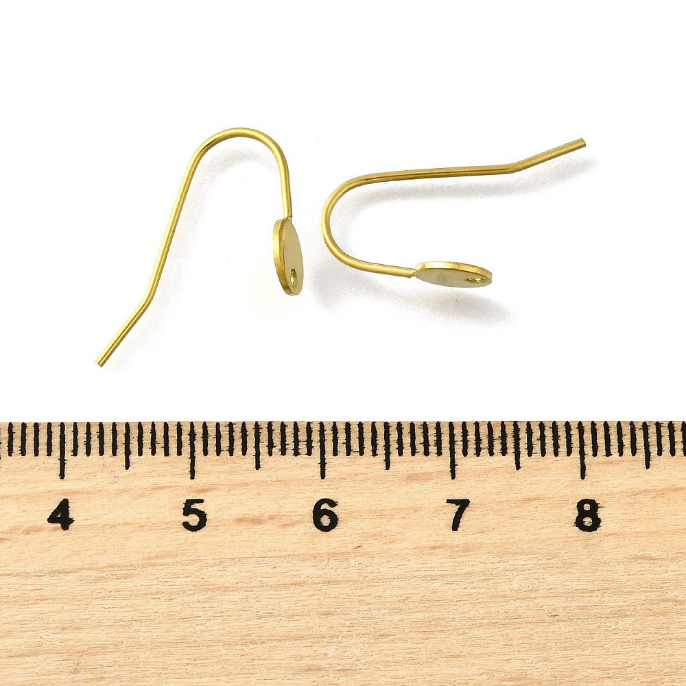Γαντζάκι σκουλαρικιού χρυσό με βάση με τρύπα