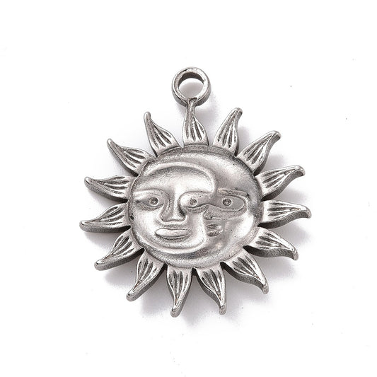 Ατσάλινο Στοιχείο Ήλιος με φεγγάρι 29mm