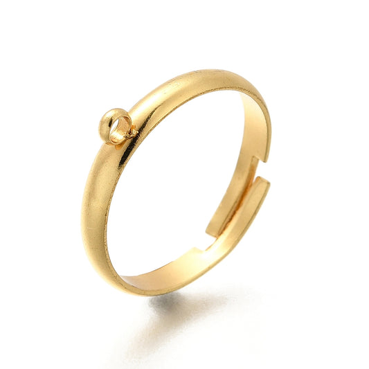 Ατσάλινη χρυσή βάση δαχτυλιδιού