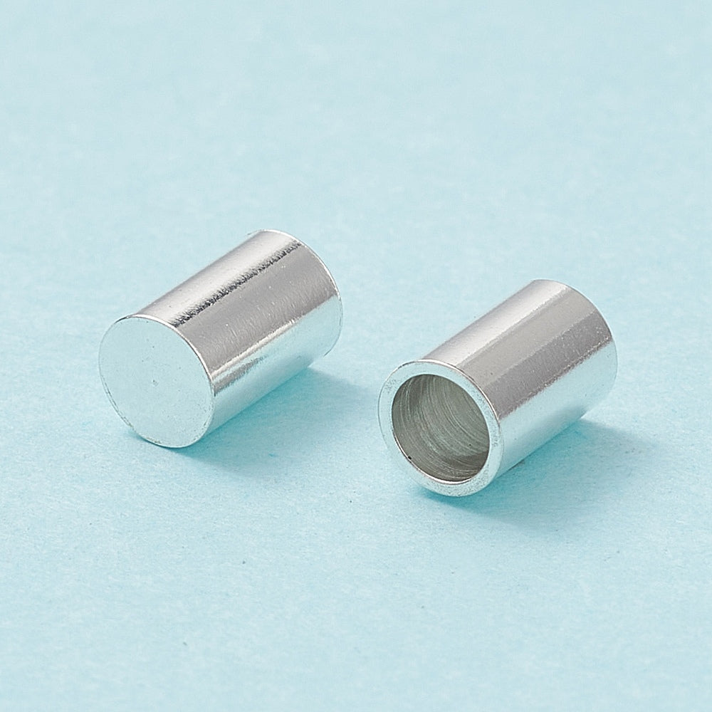 Ατσάλινο ασημί καπάκι με τρύπα 3mm
