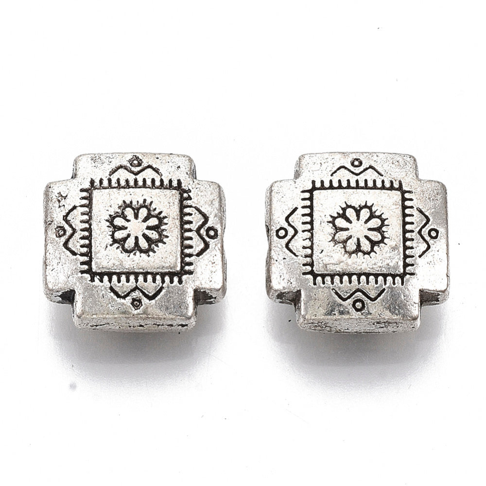 Μεταλλική χάντρα σταυρός 12mm