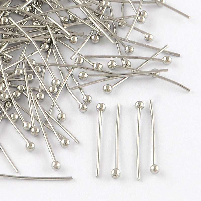 Καρφάκι με μπίλια Ασημί 25mm