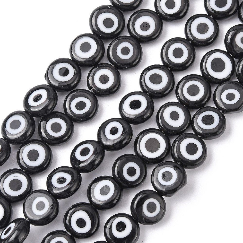 Γυάλινα μαύρα μάτια 6mm