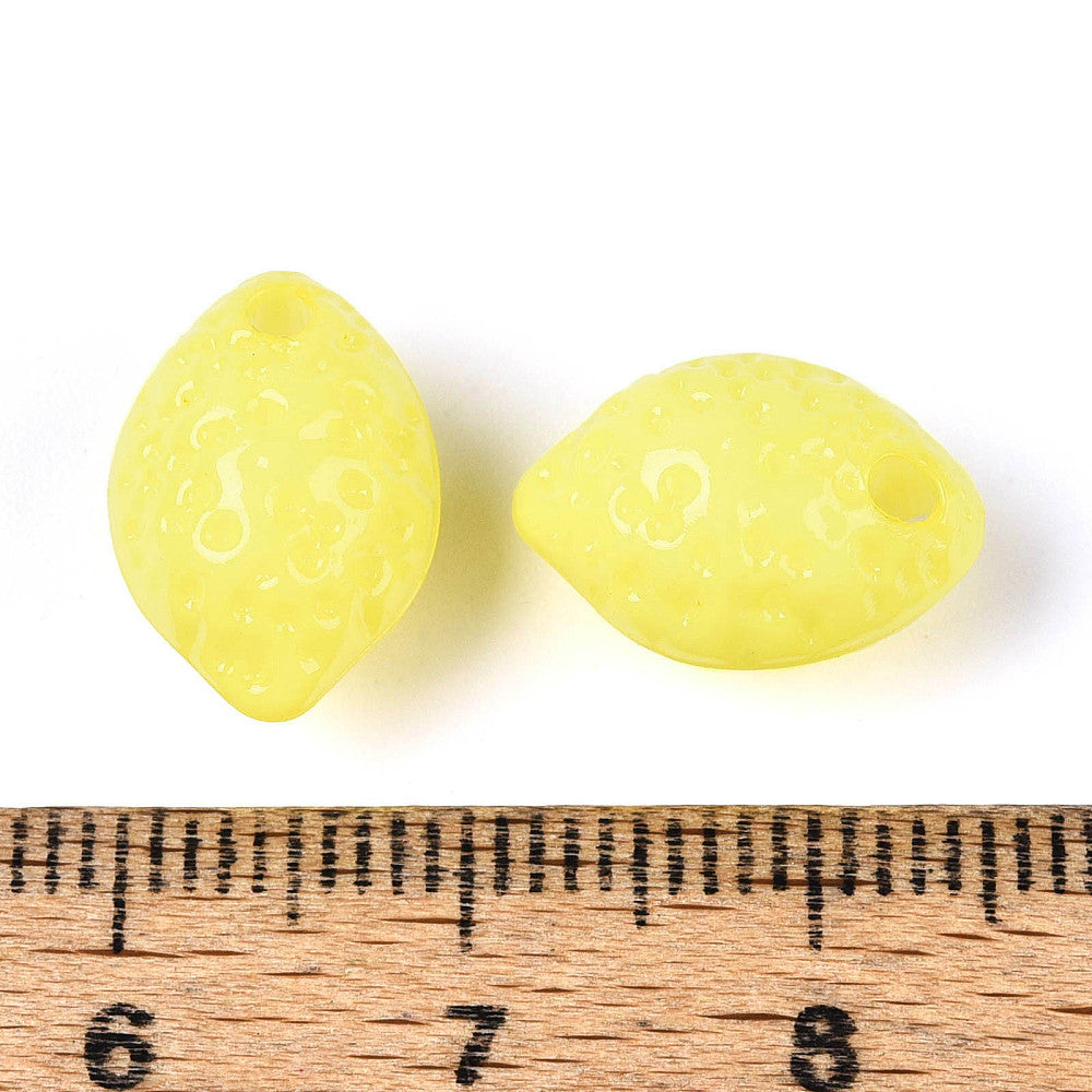 Ακρυλικά μοτίφ λεμόνια 14mm