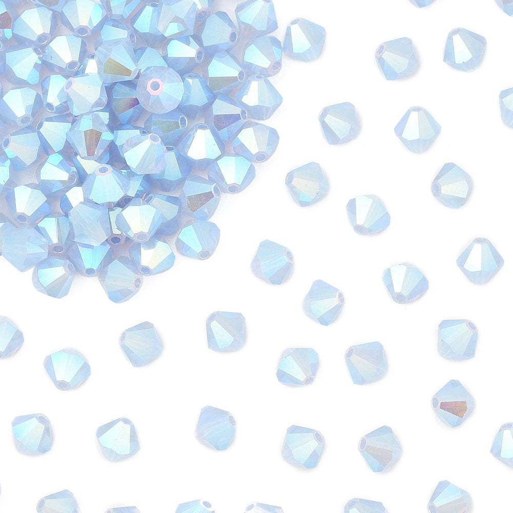 Preciosa® Light Sapphire Opal AB 2x bicones 5mm