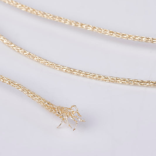 Μεταλλιζέ κορδόνι ανοιχτό χρυσό 1mm