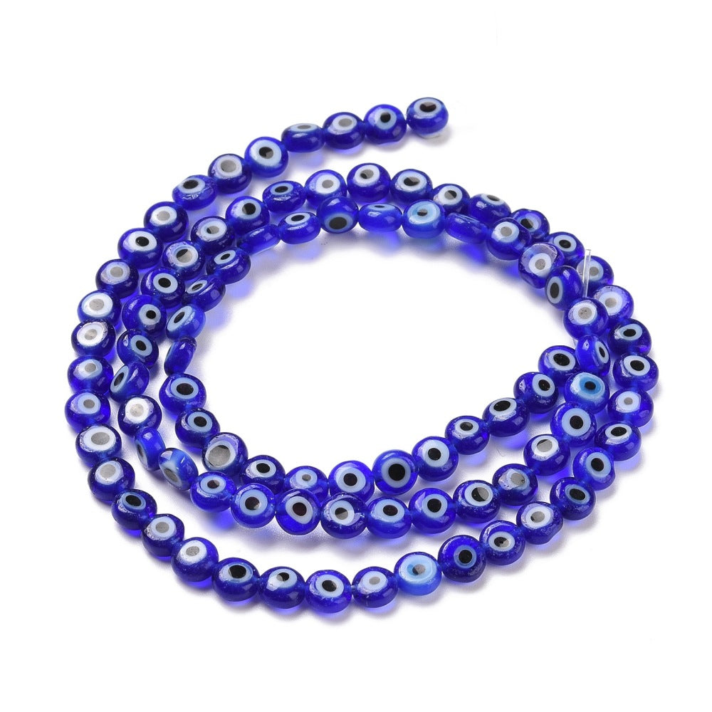 Γυάλινα μπλέ μάτια 4mm