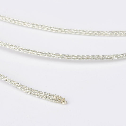 Μεταλλιζέ κορδόνι ανοιχτό γκρι 1mm