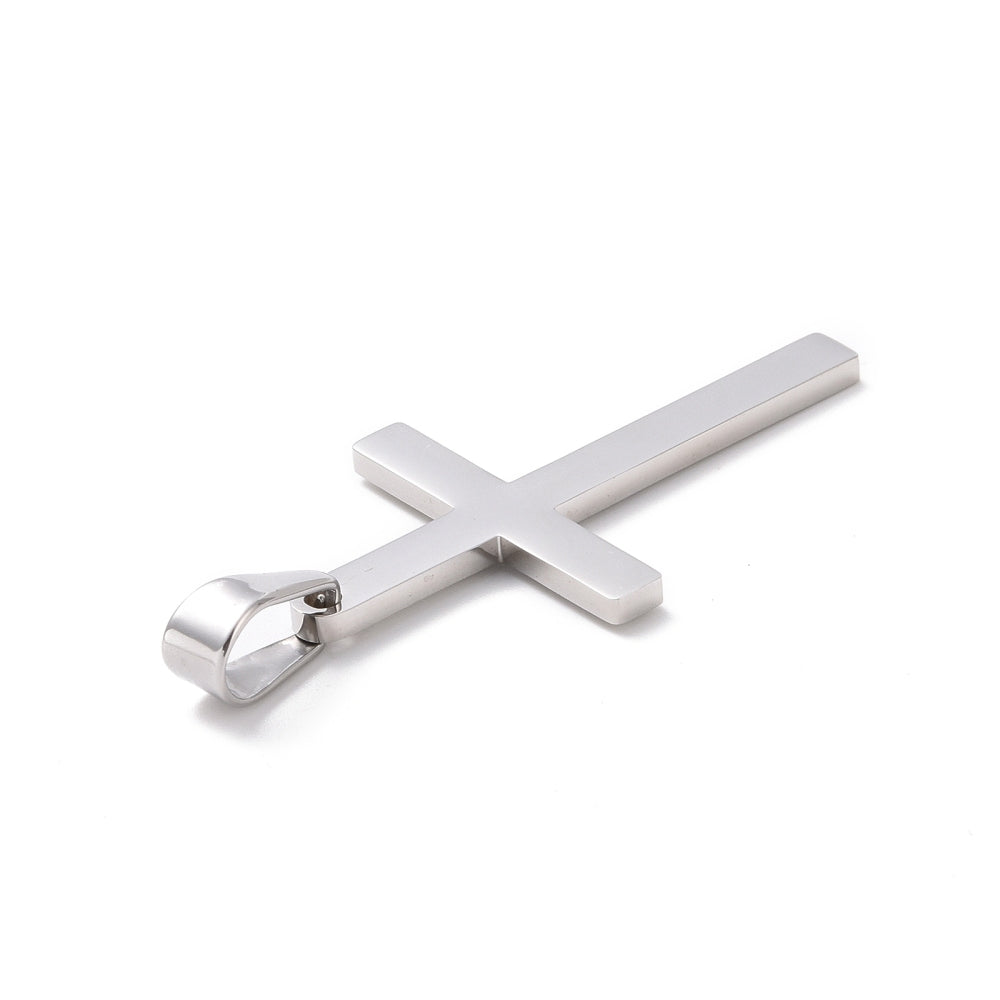 Ατσάλινος ασημί σταυρός