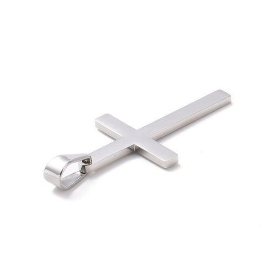 Ατσάλινος ασημί σταυρός