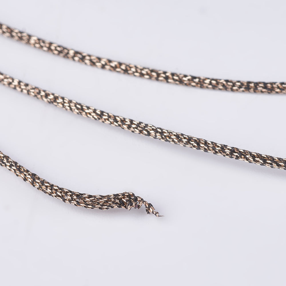 Μεταλλιζέ κορδόνι καφέ 1mm